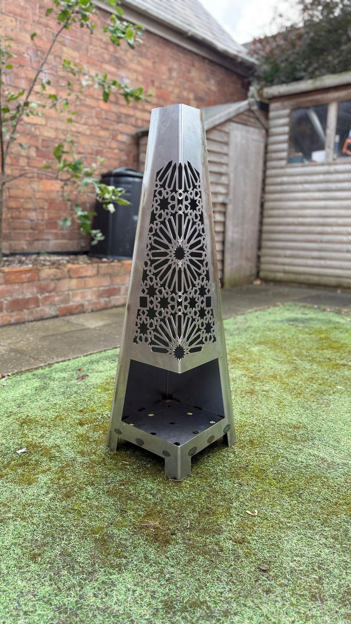 Classic Steel Chiminea | Laser-Cut Design | Made in England