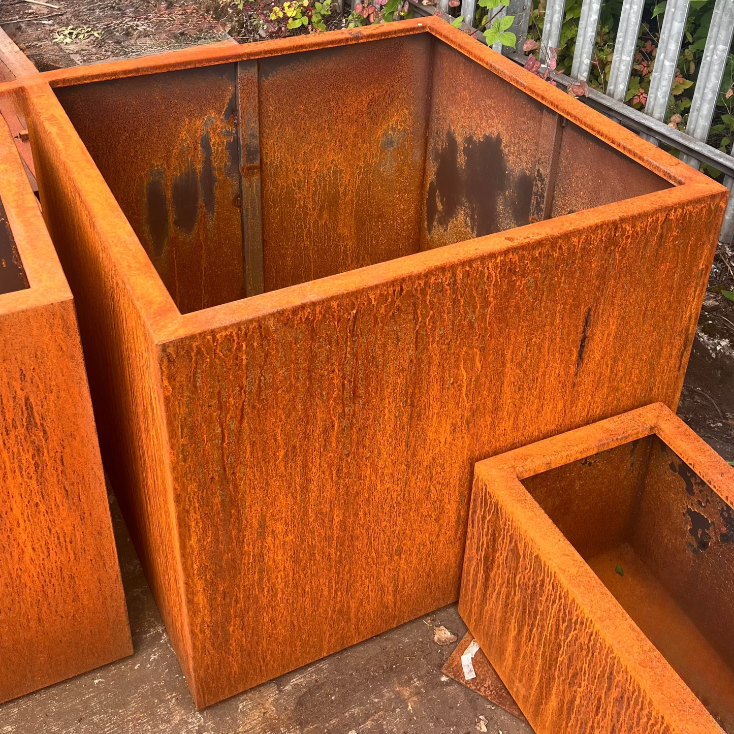 Classic Steel Cube Planters