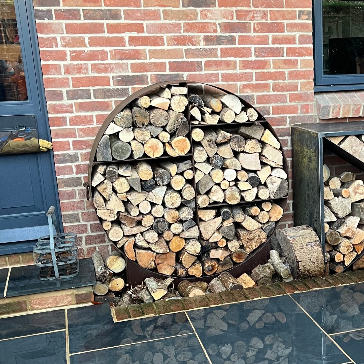Corten Steel Round Log Store | Made in Britain | 2 sizes