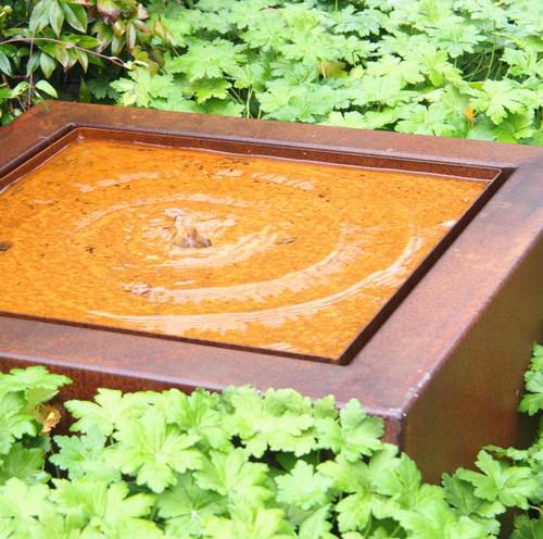 Corten steel square water table
