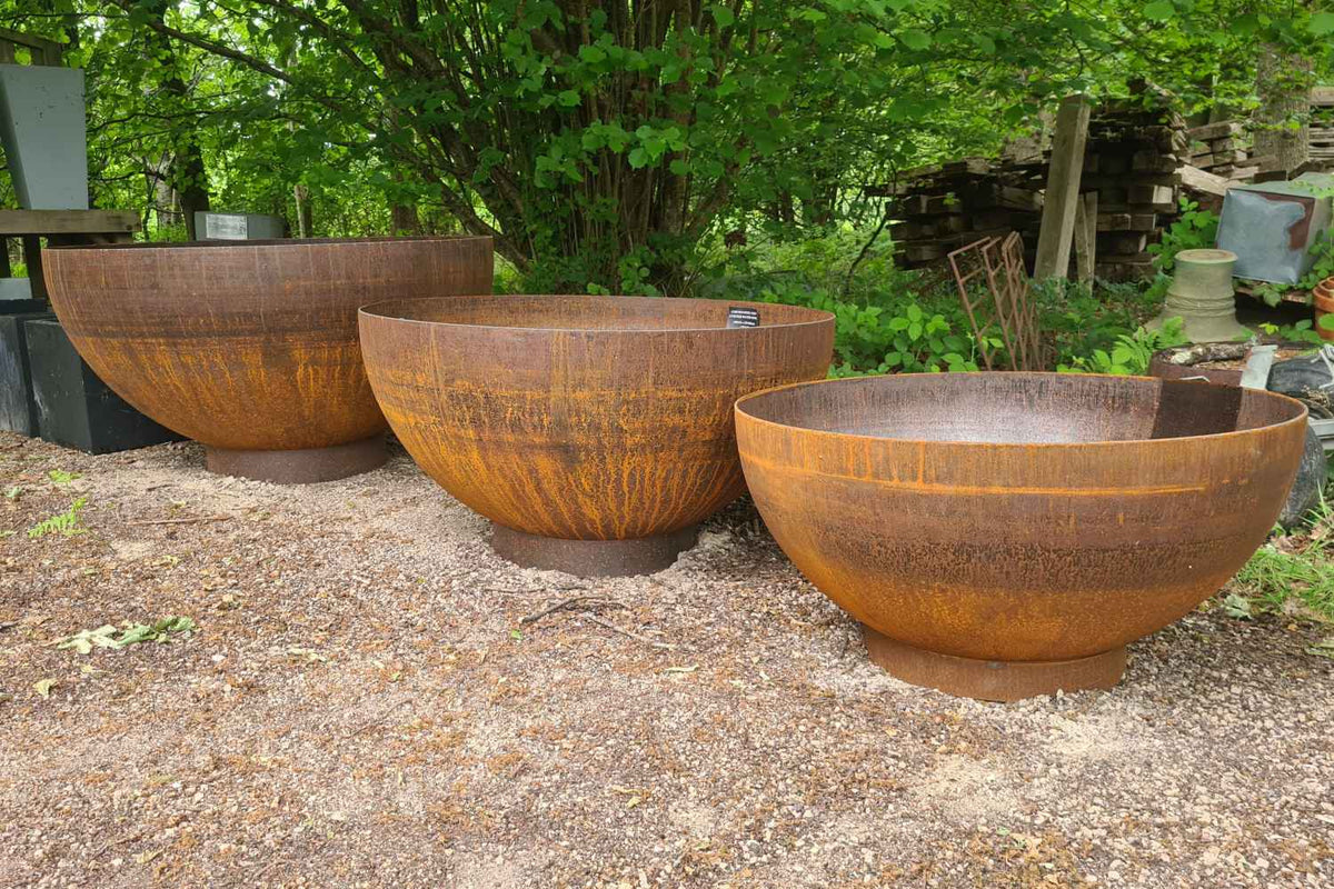 Corten Steel Deep Curved Bowl | UK Made | 3 sizes