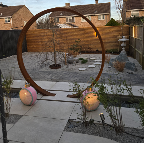Corten steel Moongate
