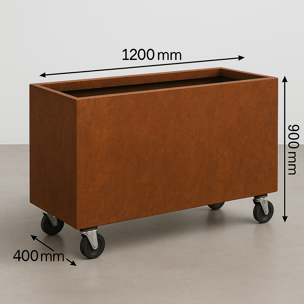 Corten Steel Cafe Barrier Planter