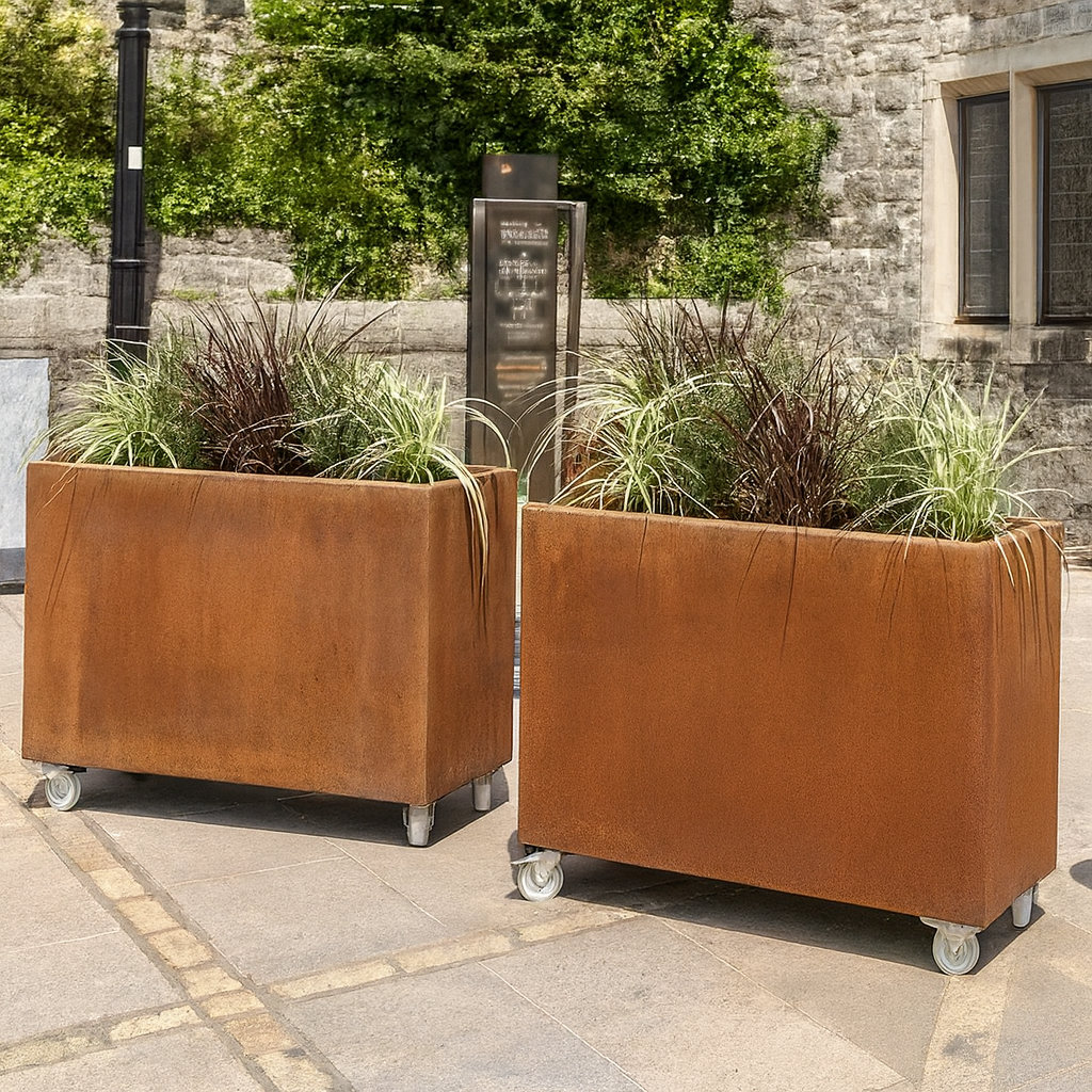 Corten Steel Cafe Barrier Planter