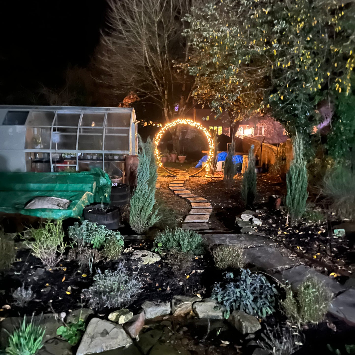 Corten steel Moongate